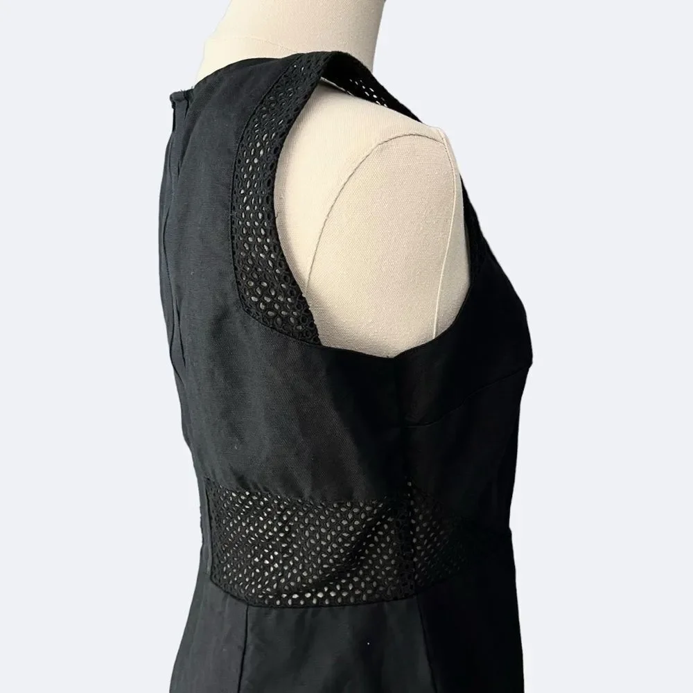 LOFT NWOT Linen mix sleeveless sheath dress in Black Size 4 - Picture 7 of 10